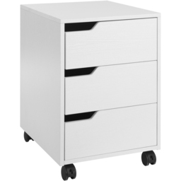 Portland 3 Drawer White File Cabinet with Wheels - Size: 3 Drawers - Wilko - thumbnail 3