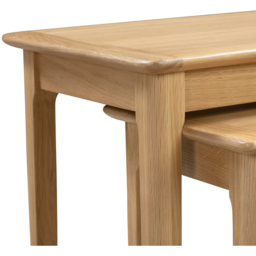 Julian Bowen Cotswold Oak and Veener Nest of Tables Set of 2 - Size: 34 x 49 x 49cm - Brown - Wilko - thumbnail 6