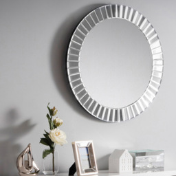 Julian Bowen Sonata Small Round Wall Mirror - Size: 60 x 60cm - Clear - Wilko - thumbnail 3