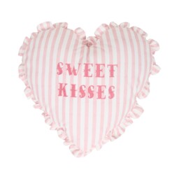 Sweet Kisses Embroidered Heart Cushion Pink - Divante - Wilko - thumbnail 3