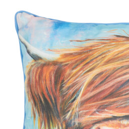 Julia Pankhurst Highland Cow Cushion 45 x 45cm - Wilko - thumbnail 4