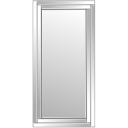 Luxford Bevelled Glass Dress Mirror 174 x 85cm - Black - MirrorOutlet - Wilko