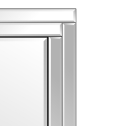 Luxford Bevelled Glass Dress Mirror 174 x 85cm - Black - MirrorOutlet - Wilko - thumbnail 7