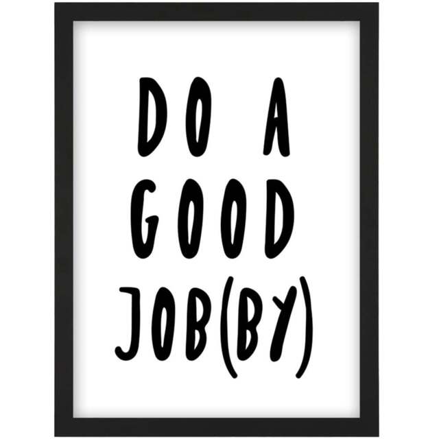Artery8 Funny Scottish Bathroom Good Jobby Framed Wall Art Print 21 x 29.7cm - Size: 32.3 x 23.4 x 1.5cm - White - Wilko - image 1