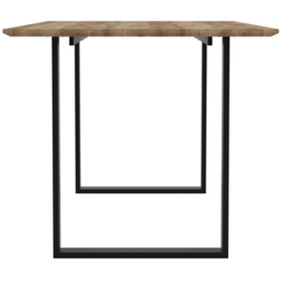 Antibes 6 Seater Wood Effect Dining Table Black - Brown - LPD Home - Wilko - thumbnail 5