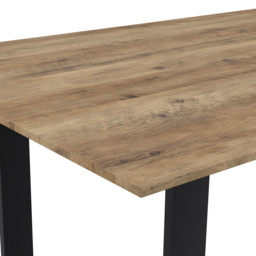Antibes 6 Seater Wood Effect Dining Table Black - Brown - LPD Home - Wilko - thumbnail 6