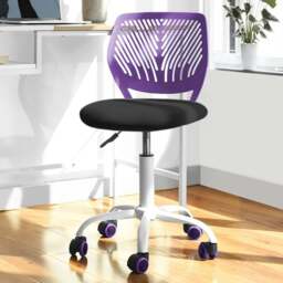 Core Products Loft Purple and Black Compact Study Chair - Wilko - thumbnail 1