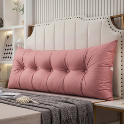 Living and Home Pink Chenille Headboard Pillow 60 x 150cm - Size: 60 x 150 x 18cm - Wilko - thumbnail 3
