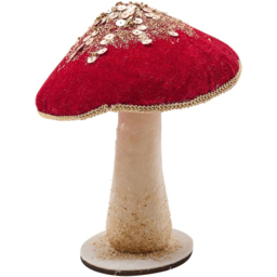 The Christmas Gift Co Red Velvet Mushroom 17cm - Size: 17 x 15 x 15cm - The Christmas Gift Co. - Wilko - thumbnail 3