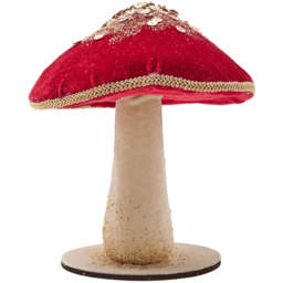 The Christmas Gift Co Red Velvet Mushroom 17cm - Size: 17 x 15 x 15cm - The Christmas Gift Co. - Wilko - thumbnail 4