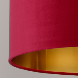 Lighting Collection Burgundy Gold Inner Velvet Drum Shade 45cm - Size: 26 x 45 x 45cm - Red - Wilko - thumbnail 5