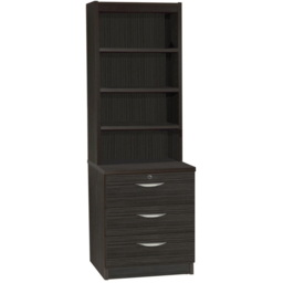 R White Cabinets 3 Drawer 4 Shelf Black Storage Chest with Hutch - Wilko - thumbnail 3