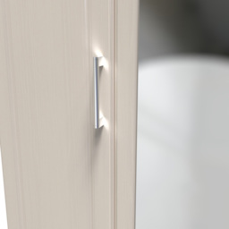 Crowndale Kent 3 Door Kashmir Ash and Modern Oak Mirror Wardrobe - White - Wilko - thumbnail 6