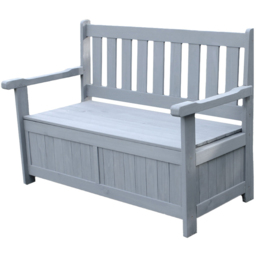 Jack Stonehouse Grey Wooden Storage Bench 110L - Wilko