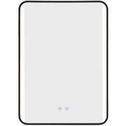 Living and Home Black Frame LED Bathroom Vanity Mirror 50 x 70cm - Size: 70 x 50cm - Wilko