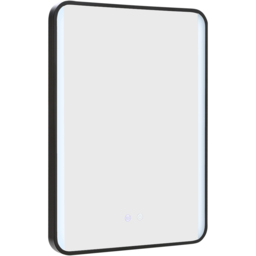 Living and Home Black Frame LED Bathroom Vanity Mirror 50 x 70cm - Size: 70 x 50cm - Wilko - thumbnail 4