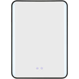Living and Home Black Frame LED Bathroom Vanity Mirror 50 x 70cm - Size: 70 x 50cm - Wilko - thumbnail 6