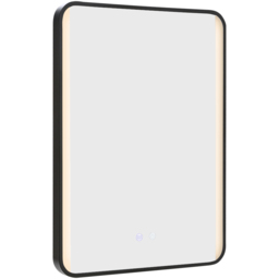 Living and Home Black Frame LED Bathroom Vanity Mirror 50 x 70cm - Size: 70 x 50cm - Wilko - thumbnail 5