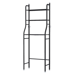 Living and Home 3-Tier Black Metal Over Toilet Bathroom Storage Rack - Size: 26 x 50 x 160cm - Wilko - thumbnail 1