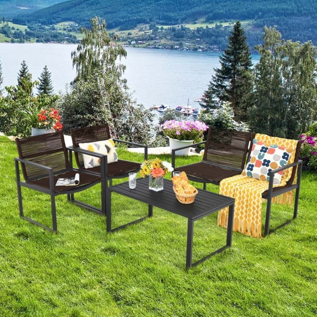 Costway 4 Seater Garden Lounge Set - Wilko - image 1