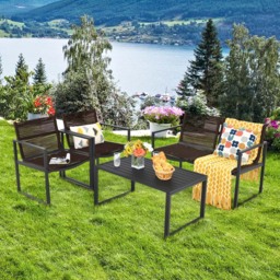 Costway 4 Seater Garden Lounge Set - Wilko - thumbnail 1