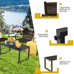 Costway 4 Seater Garden Lounge Set - Wilko - thumbnail 7