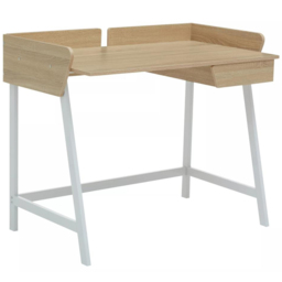 Premier Housewares Bradbury Single Drawer Natural Oak Desk - Size: 103 x 60 x 84cm - Cream - Interiors by Premier - Wilko - thumbnail 3