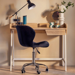 Premier Housewares Bradbury Single Drawer Natural Oak Desk - Size: 103 x 60 x 84cm - Cream - Interiors by Premier - Wilko - thumbnail 6