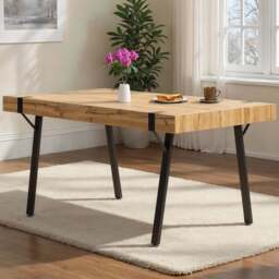 Seconique Treviso Dining Table Light Oak Effect - Size: 4 Seater - Brown - Wilko