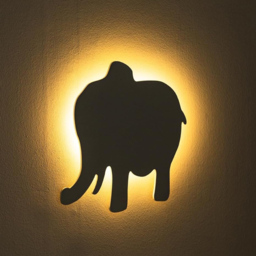 Marco Paul Warm White LED Elephant Wall Mounted Kids Night Light 32cm - Size: 20 x 20 x 10cm - Multicoloured - Wilko - thumbnail 3