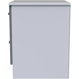 Crowndale Contrast 2 Drawer Dusk Grey and White Compact Bedside Cabinet Ready Assembled - Dusk Grey & White - Wilko - thumbnail 3