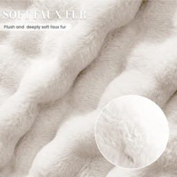 Sweet Dreams Alpine Double Cream Faux Fur Fitted Sheet - Wilko - thumbnail 4