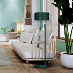 Milagro Verde Green Floor Lamp 230V - Size: 45 x 45 x 160cm - Wilko - thumbnail 5