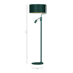 Milagro Verde Green Floor Lamp 230V - Size: 45 x 45 x 160cm - Wilko - thumbnail 7