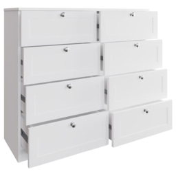 FWStyle Artus 8 Drawer White Panelled Chest of Drawers - Wilko - thumbnail 4