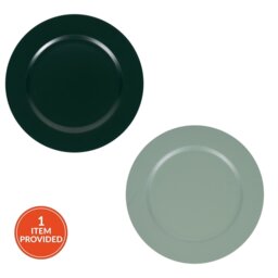 Emerald or Sage Green Charger Plate - Wilko