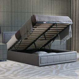 Portland Small Double Ottoman Bed Frame with Mattress and Storage - Grey - Wilko - thumbnail 6