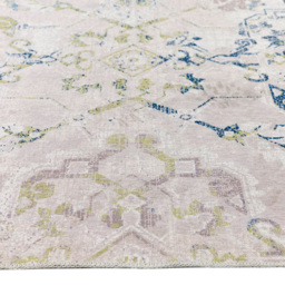 Origins My Washable Blue Grey and Off White Florence Rug 67 x 200cm - Multi - Origins Rugs - Wilko - thumbnail 5