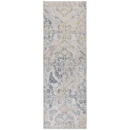 Origins My Washable Blue Grey and Off White Florence Rug 67 x 200cm - Multi - Origins Rugs - Wilko