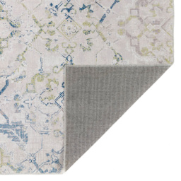 Origins My Washable Blue Grey and Off White Florence Rug 67 x 200cm - Multi - Origins Rugs - Wilko - thumbnail 4