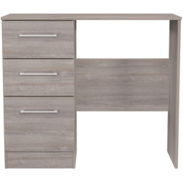 Crowndale Worcester 3 Drawer Grey Oak Vanity Dressing Table Ready Assembled - Wilko - thumbnail 3