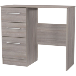 Crowndale Worcester 3 Drawer Grey Oak Vanity Dressing Table Ready Assembled - Wilko - thumbnail 4