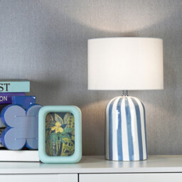Roisin Table Lamp - Blue and White - Wilko - thumbnail 4