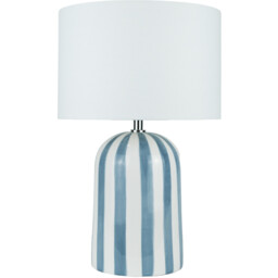 Roisin Table Lamp - Blue and White - Wilko