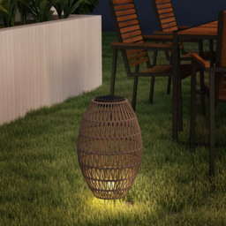 Outsunny Dark Brown Rattan Solar Lamp - Size: 51 x 32 x 32cm - Wilko - thumbnail 5