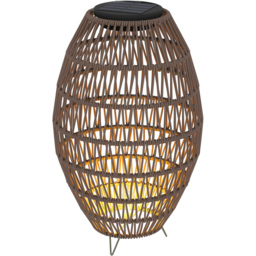Outsunny Dark Brown Rattan Solar Lamp - Size: 51 x 32 x 32cm - Wilko - thumbnail 1