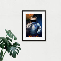Wee Blue Coo NASA We Need You Space Job Advert Framed Wall Art Print 30 x 41cm - Size: 43.3 x 33.3 x 1.5cm - Wilko - thumbnail 4