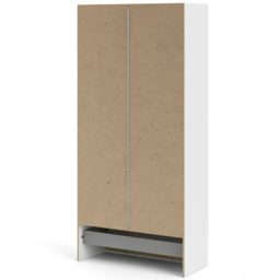 Florence Space Single Drawer 2 Door White Wardrobe - Size: 2 Door, Single Drawer - Furniture To Go - Wilko - thumbnail 7