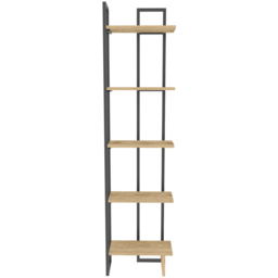 Decorotika Alice 5 Tier Black and Oud Corner Bookshelf - Size: 180 x 45 x 22cm - Multi - Wilko - thumbnail 3