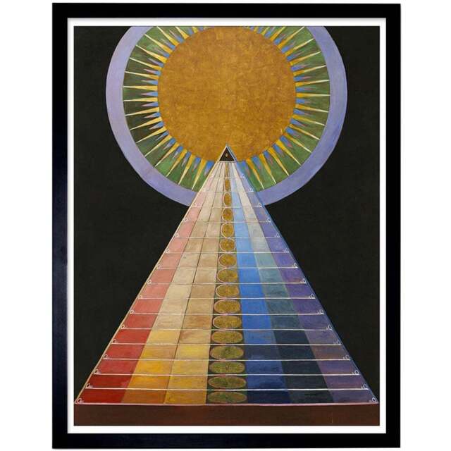 Wee Blue Coo Hilma Af Klint 1907 Altarpiece No 1 Group Painting Framed Wall Art Print 30 x 41cm - Size: 43.3 x 33.3 x 1.5cm - Multi - Wilko - image 1